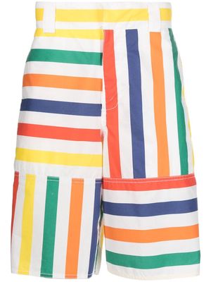 Sunnei stripe-print shorts - White