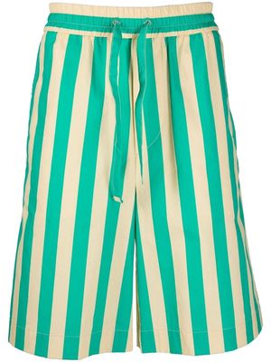 Sunnei striped bermuda shorts - Green