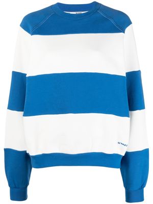 Sunnei striped cotton sweatshirt - White