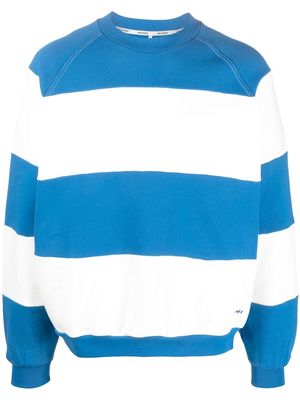 Sunnei striped crew-neck sweatshirt - White
