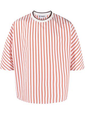 Sunnei striped crew-neck T-shirt - White
