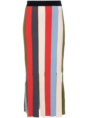 Sunnei striped midi skirt - Blue