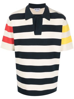 Sunnei striped polo shirt - Neutrals