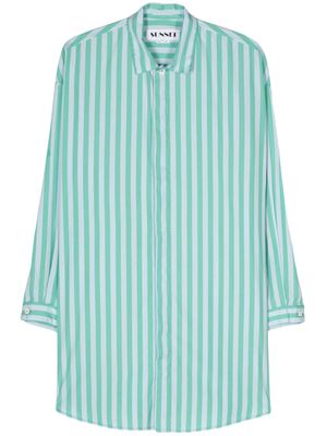 Sunnei striped poplin shirt - Blue