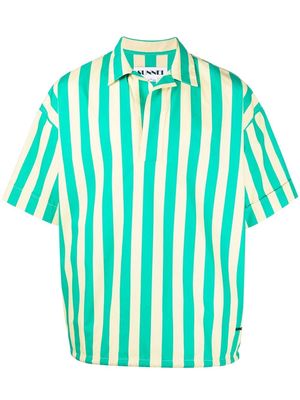 Sunnei striped short-sleeve shirt - Green