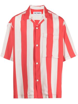 Sunnei striped short-sleeve shirt - Neutrals