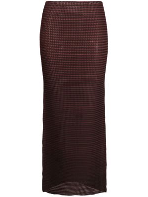 Sunnei Thermo Frise semi-sheer maxi skirt - Brown