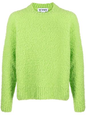 Sunnei tweed knitted jumper - Green