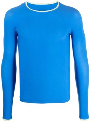 Sunnei two-tone long-sleeved T-shirt - Blue