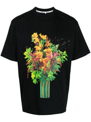 Sunnei vase-motif cotton T-Shirt - Black
