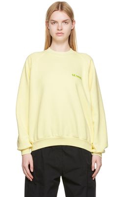 Sunnei Yellow French Terry Sweatshirt