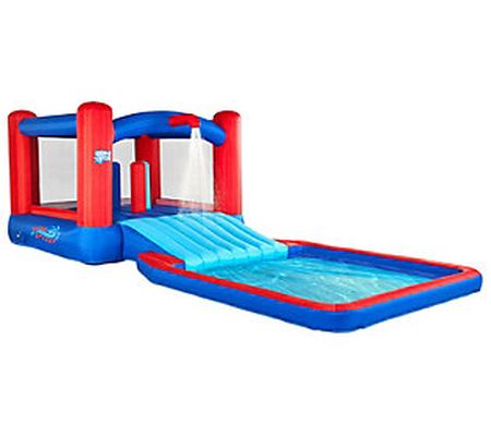 Sunny & Fun Slide N' Splash Bounce House Inflat able Water Sli