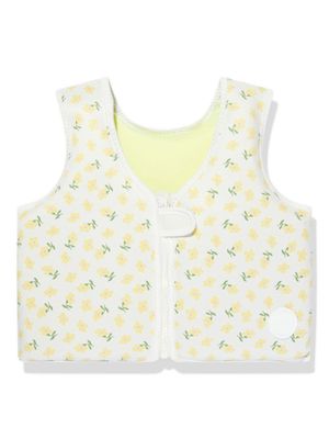 Sunnylife Kids floral-print zipped swim vest - White