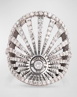 Sunset Saddle Diamond Pave Ring