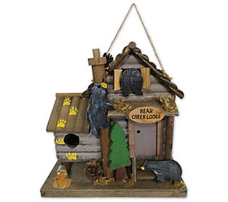 Sunset Vista Bear Birdhouse