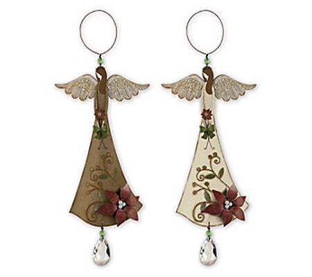 Sunset Vista Designs Rusty Hinge Angel Ornament s - Set of 2