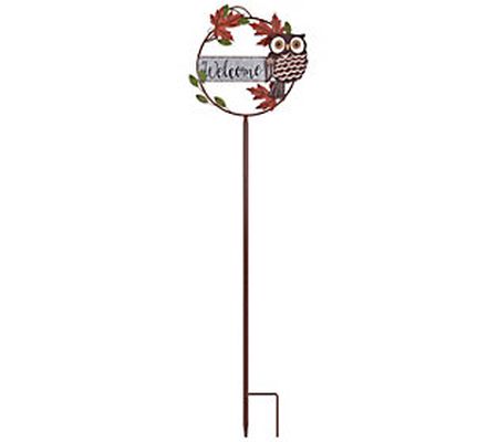 Sunset Vista Owl Welcome Stake 42"