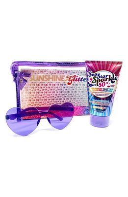Sunshine & Glitter Kids' Rainbow Travel Gift Set in Purple