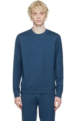 Sunspel Blue Dri-Release Sweatshirt