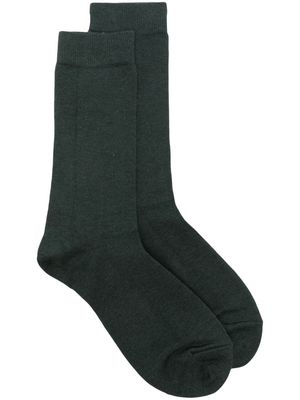 Sunspel branded-footbed socks - Green