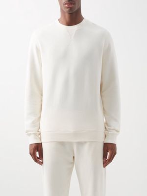Sunspel - Crew-neck Cotton-loopback Jersey Sweatshirt - Mens - Cream