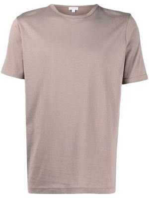 Sunspel crew-neck short-sleeve T-shirt - Brown