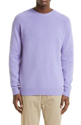 Sunspel Crewneck Lambswool Sweater in Purple