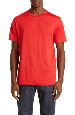 Sunspel Crewneck Supima Cotton T-Shirt in Chilli