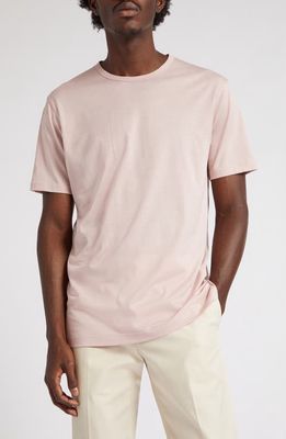 Sunspel Crewneck T-Shirt in Shell Pink