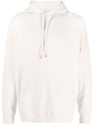 Sunspel drawstring-fastening cotton hoodie - Neutrals