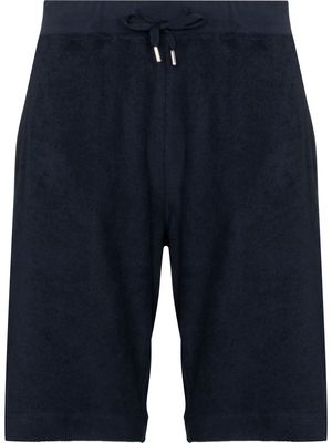 Sunspel drawstring-waist track shorts - Blue