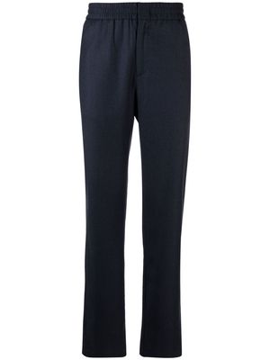 Sunspel elasticated-waist straight-leg trousers - Blue