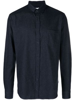 Sunspel flannel cotton shirt - Blue