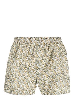 Sunspel floral-print boxer shorts - Yellow
