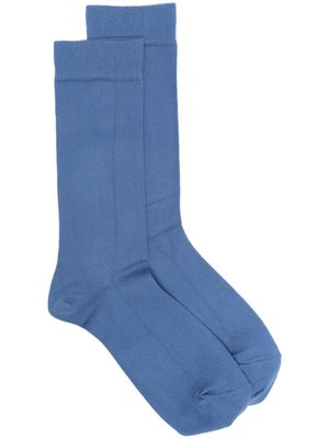 Sunspel logo-print socks - Blue