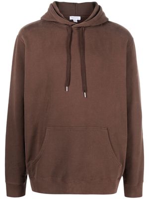 Sunspel long-sleeve hoodie - Brown