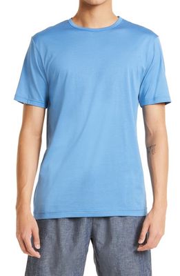 Sunspel Men's Crewneck Supima® Cotton T-Shirt in Lake Blue