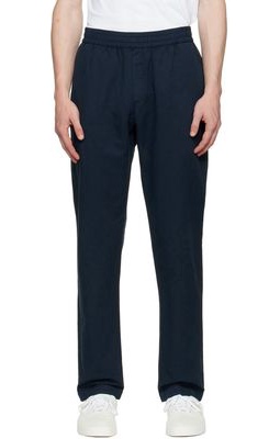 Sunspel Navy Cotton Trousers