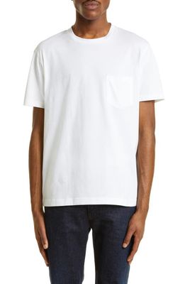Sunspel Riviera Supima Cotton Pocket T-Shirt in White