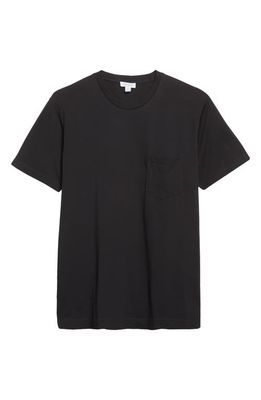 Sunspel Riviera Supima® Cotton Pocket T-Shirt in Black