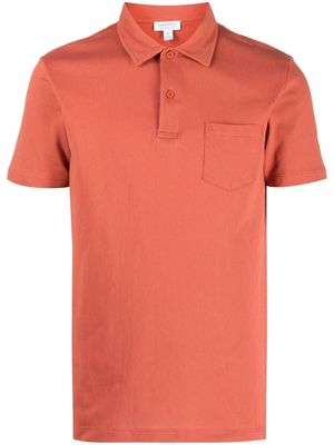 Sunspel short-sleeve cotton polo shirt - Orange