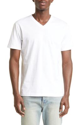 Sunspel V-Neck T-Shirt in White
