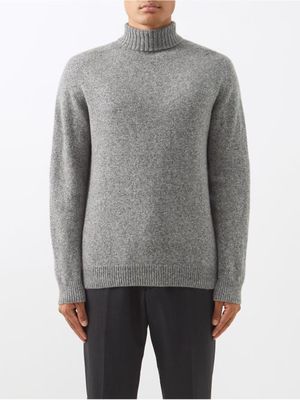 Sunspel - Wool Roll-neck Sweater - Mens - Grey