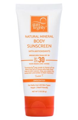 SUNTEGRITY Unscented Mineral Sunscreen for Body Broad Spectrum SPF 30