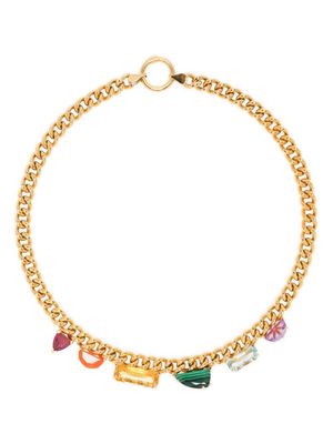 SUOT STUDIO Half Cut gems necklace - Gold
