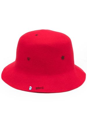 Super Duper Hats Freya narrow bucket bag - Red