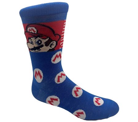 Super Mario Men's Crew Sock Set - 5 Pair