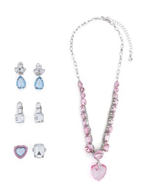 Super Smalls crystal-embellished jewellery pack - Pink