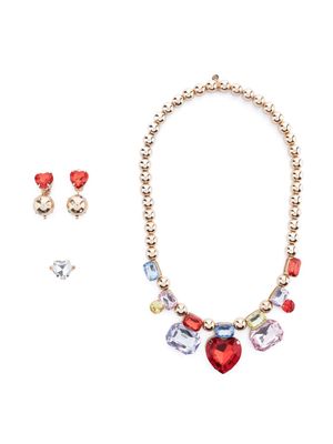 Super Smalls crystal-embellished jewellery set - Red