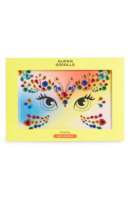 Super Smalls Kids' Butterfly Gem Face Stickers in Yellow Multi